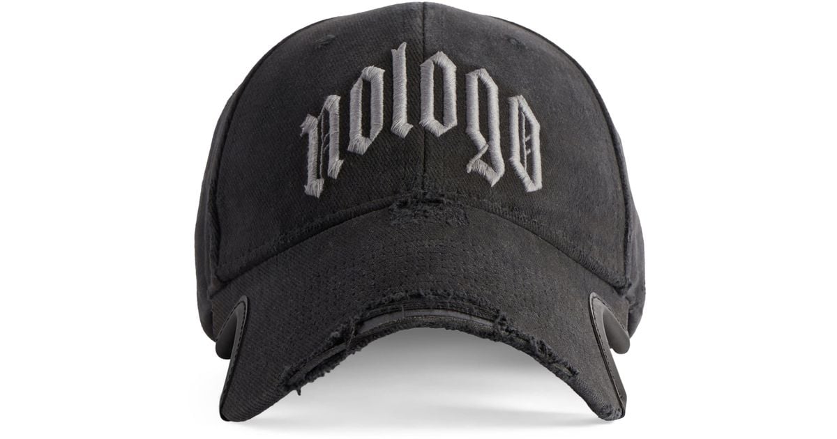 Balenciaga Cotton Nologo Baseball Cap in Black for Men | Lyst