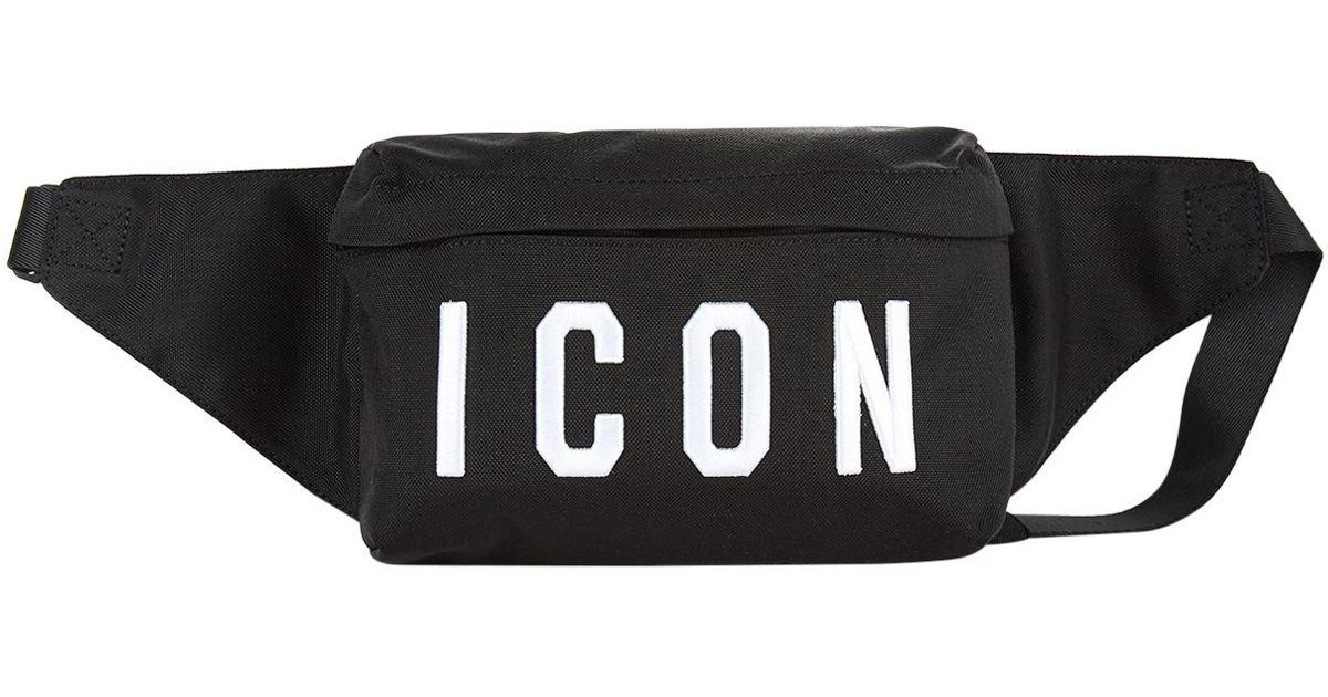 lyst dsquared icon logo belt bag in black for men