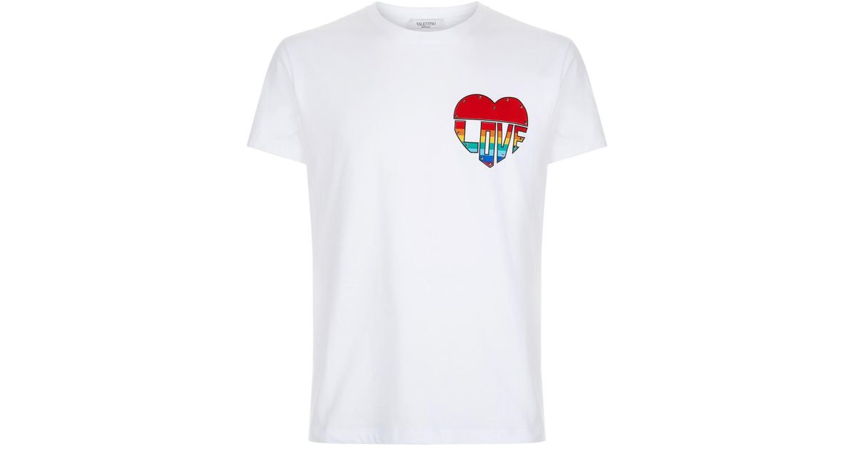 valentino heart t shirt
