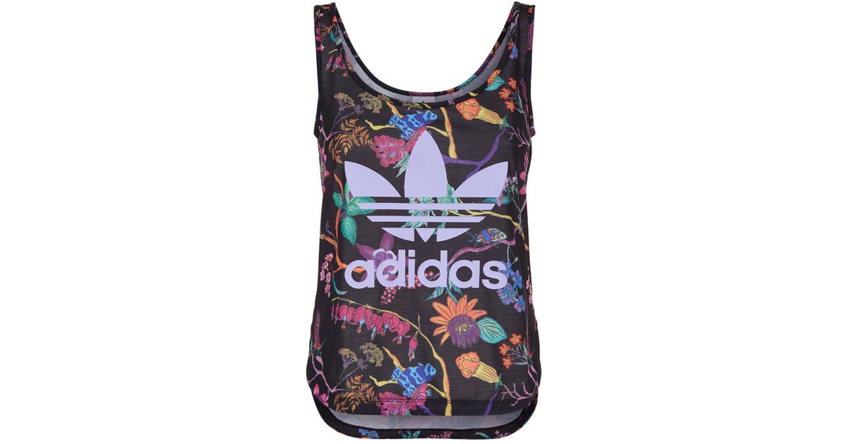 floral adidas tank top
