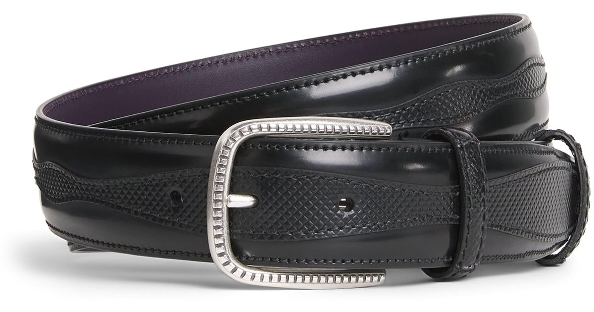 Elliot Rhodes Elliot Rhodes Leather Jolson Belt in Black for Men | Lyst UK