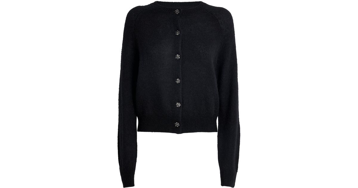 Doen Rsc Doen Crystal-Button Petra Cardigan in Black | Lyst UK