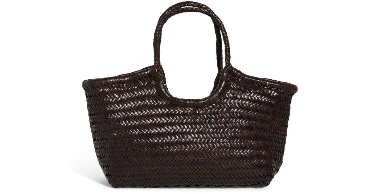 Dragon Diffusion Large Leather Woven Nantucket Tote Bag in Black | Lyst UK