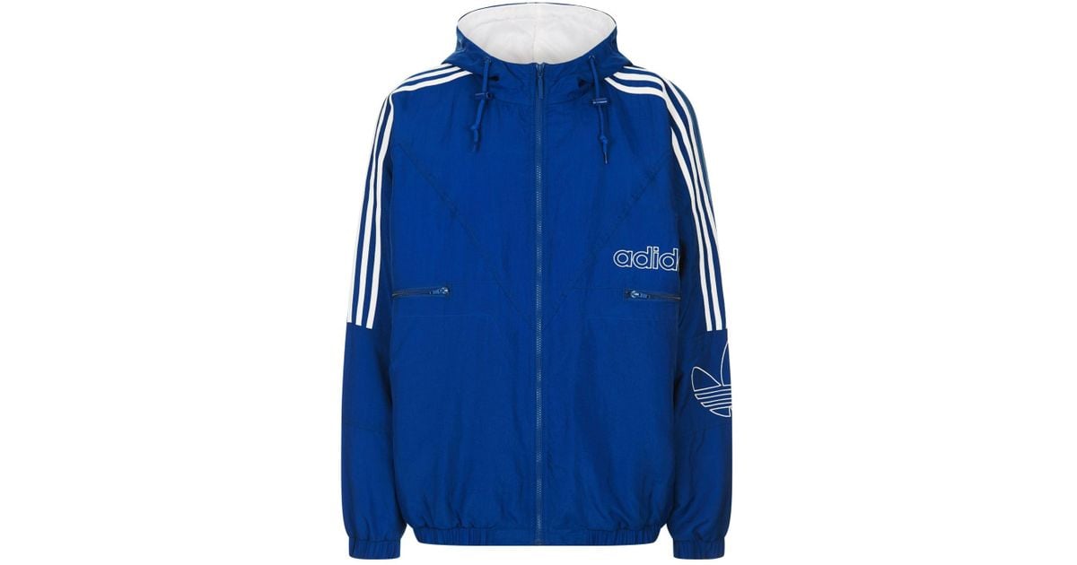 adidas blue trefoil jacket