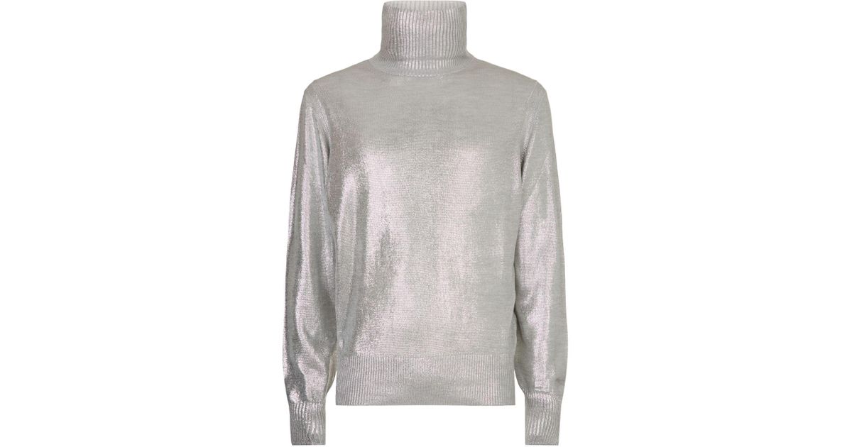 Tom Ford Silk Metallic Turtleneck Sweater for Men - Lyst