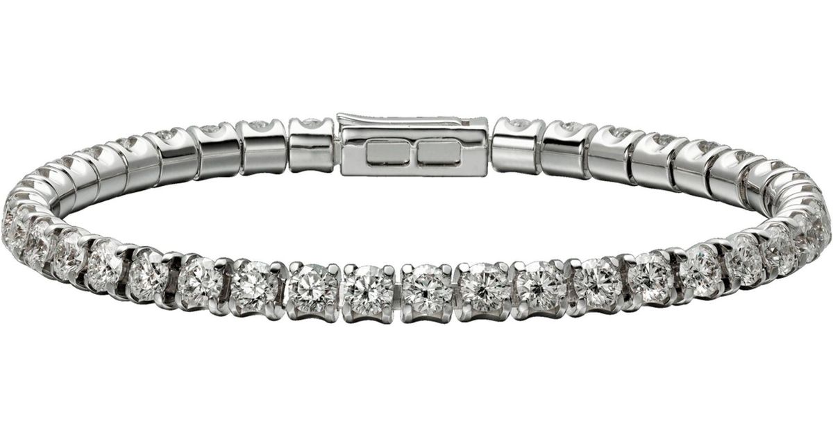 Cartier White Gold And Diamond Essential Lines Bracelet Lyst Canada