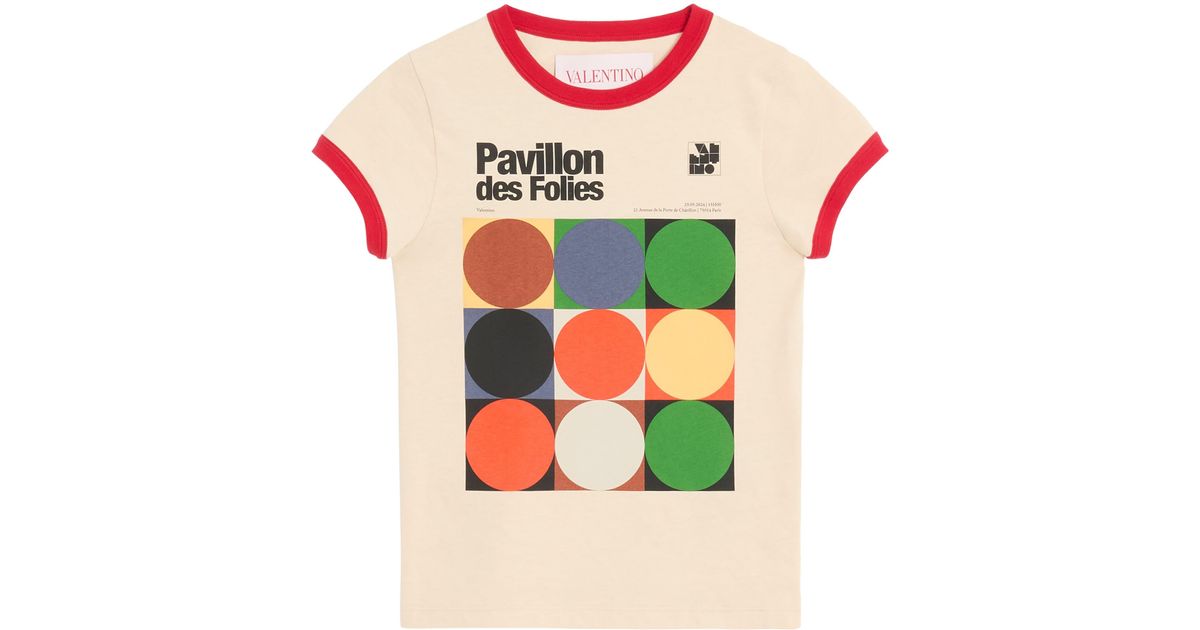 Valentino Pavillon Des Folies T-Shirt in Pink | Lyst