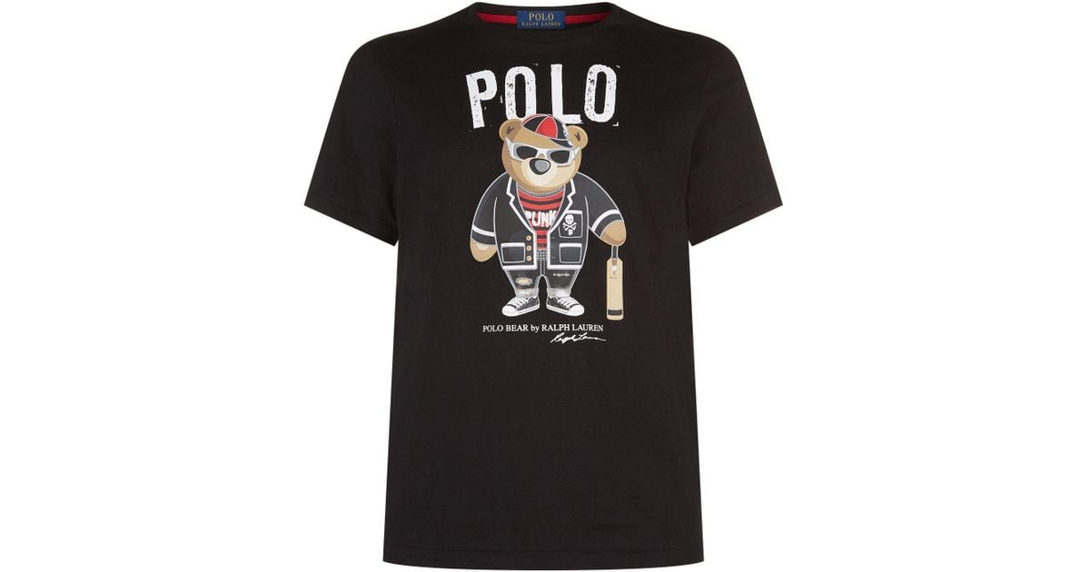 black polo bear t shirt