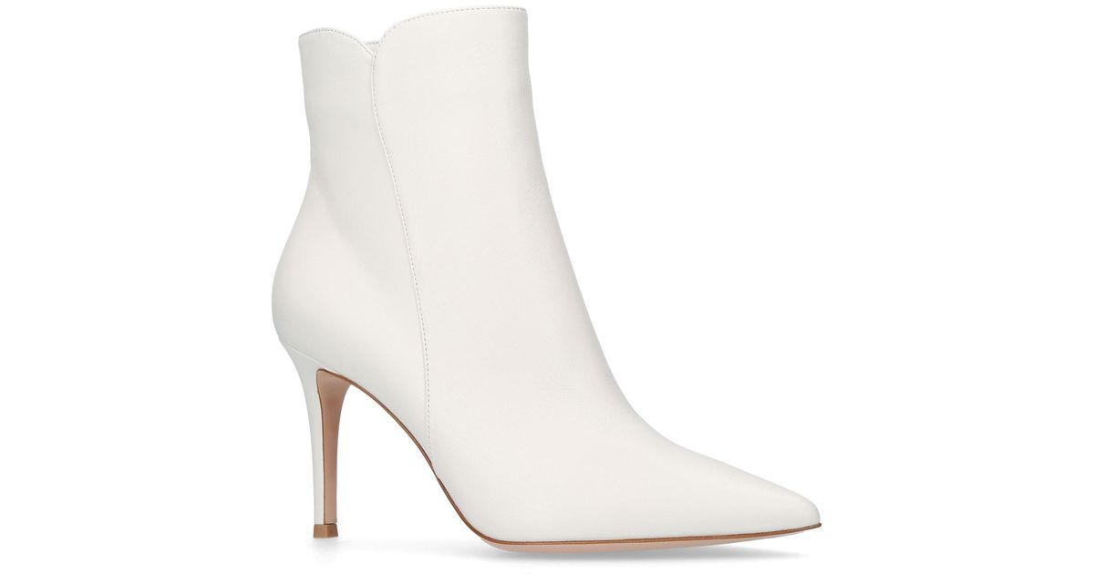 gianvito rossi white ankle boots