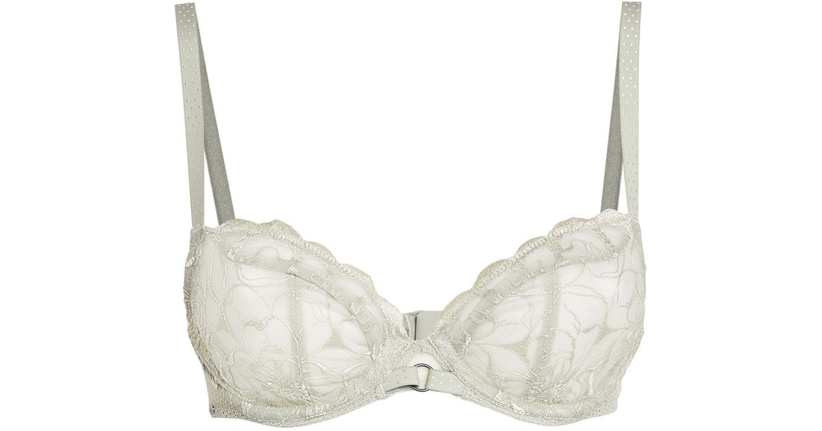 Chantelle Fleurs Underwired Demi Bra in Natural Lyst