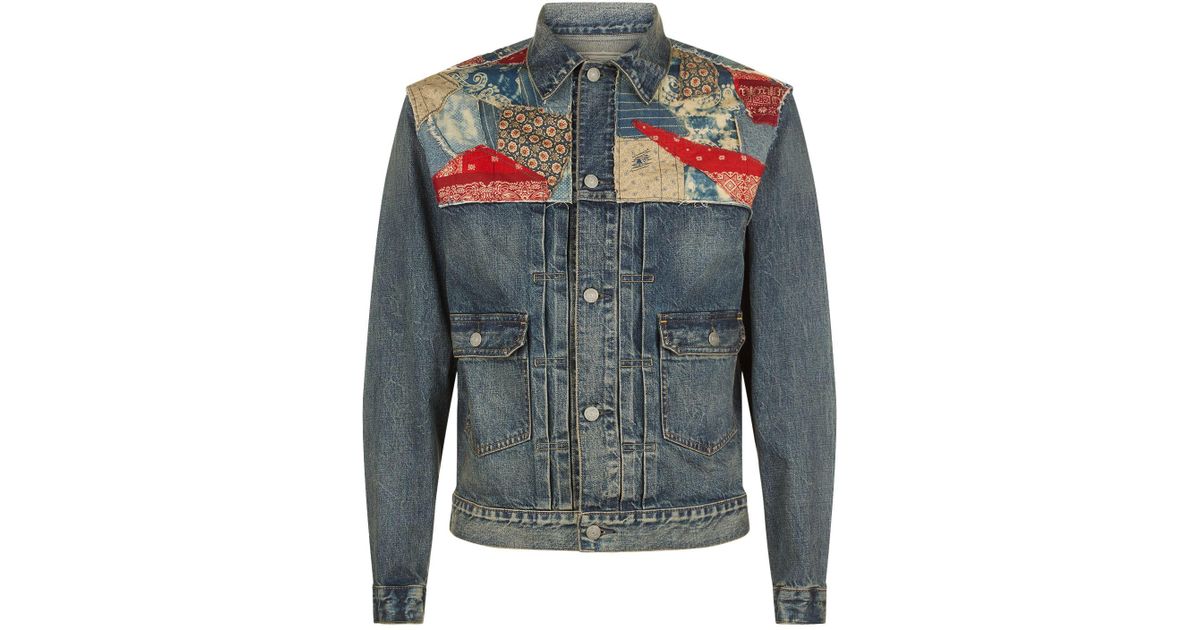 Polo Ralph Lauren Patchwork Denim Trucker Jacket Clothing Clothing, Shoes &  Jewelry