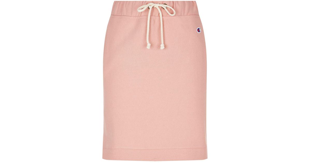 Embroidered Logo Mini Skirt in Pink 