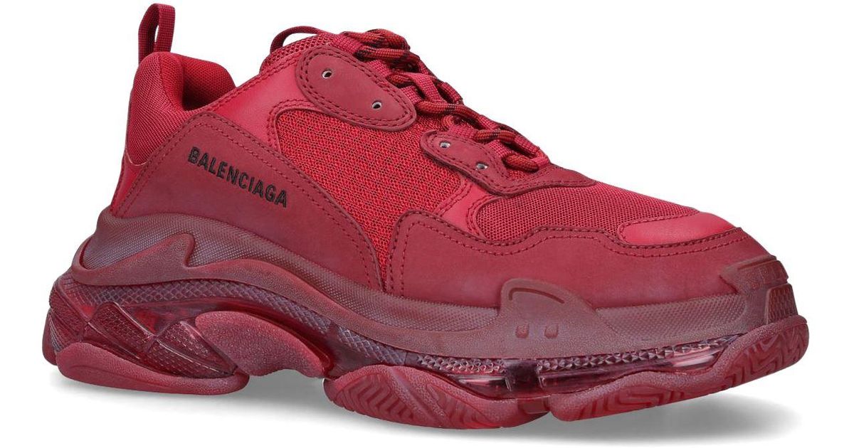 burgundy balenciaga shoes