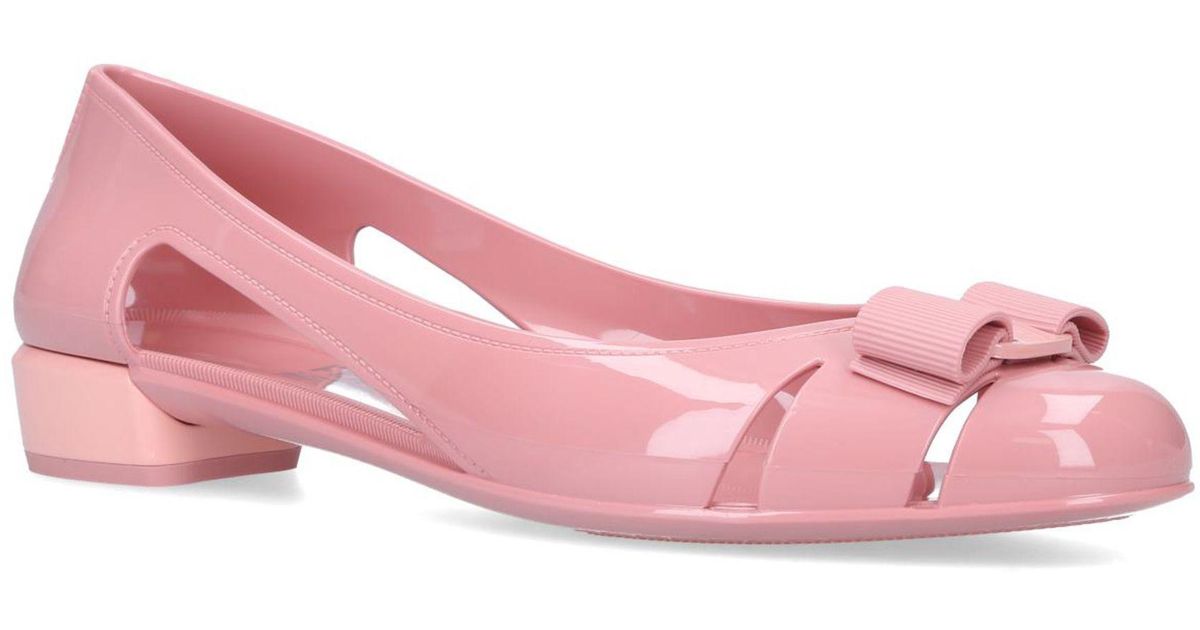 ferragamo jelly ballet flat