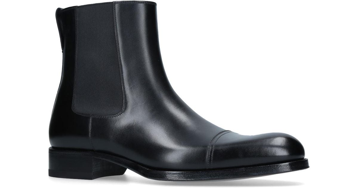 tom ford python chelsea boots