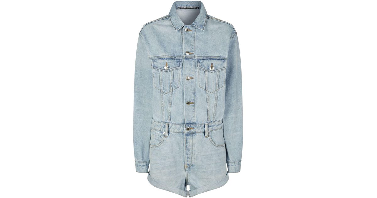 alexander wang denim jumpsuit