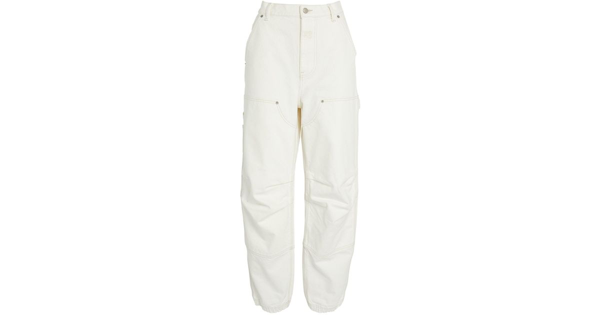 Alexander Wang Double Front Carpenter Jeans in White | Lyst