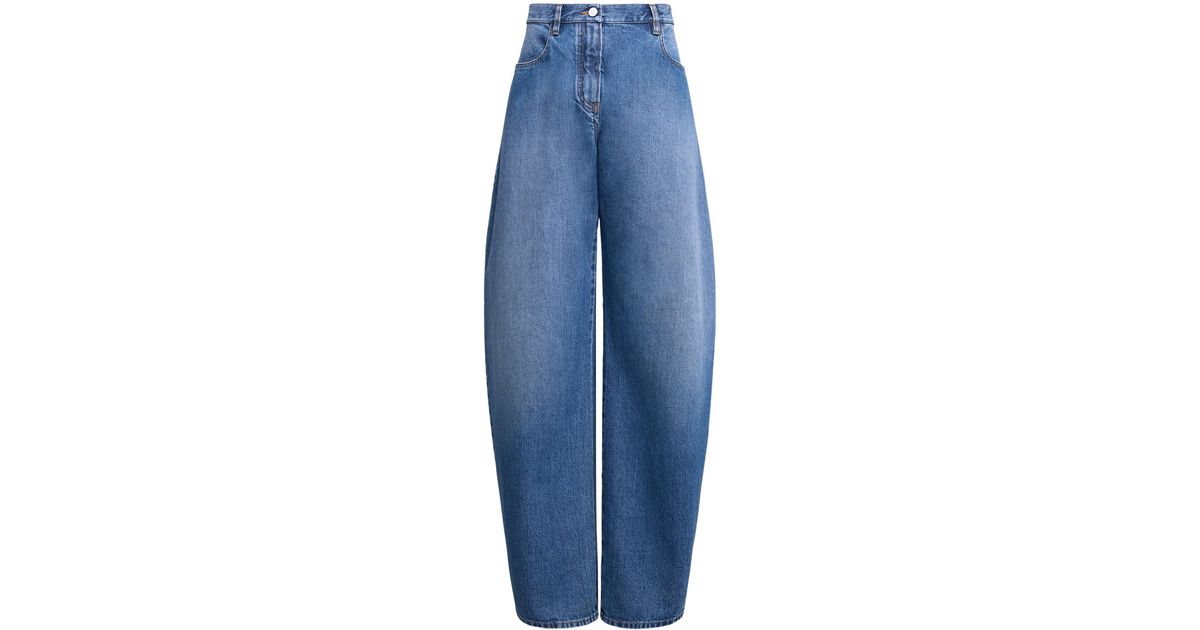 Jean Rounds Alaïa Round Wide-Leg Jeans in Blue | Lyst