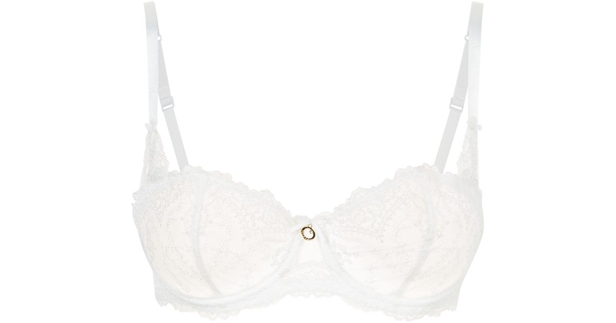 Aubade Half Cup Lace Bra In White Save 20 Lyst 