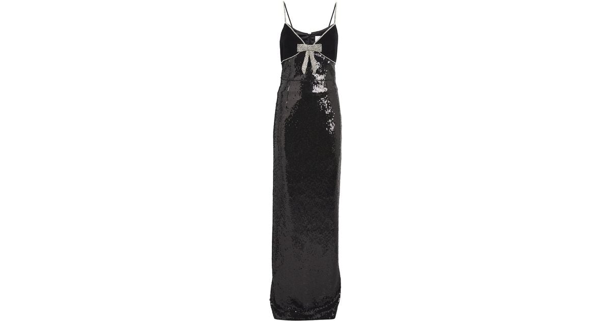Rebecca Vallance X Nicky Hilton Sequinned Lena Gown in Black