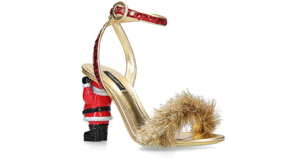 Dolce & Gabbana Santa Sandals 105 in Red | Lyst Dolce & Gabbana Santa Sandals 105 in Red | Lyst
