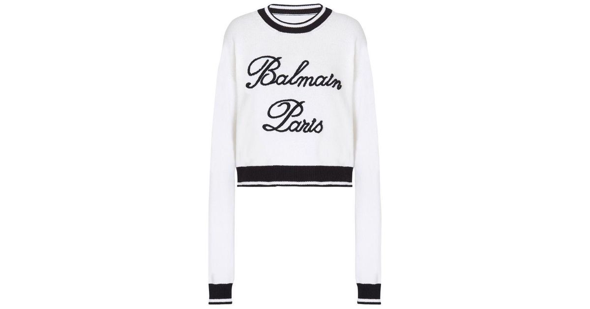 Balmain sweater white clearance