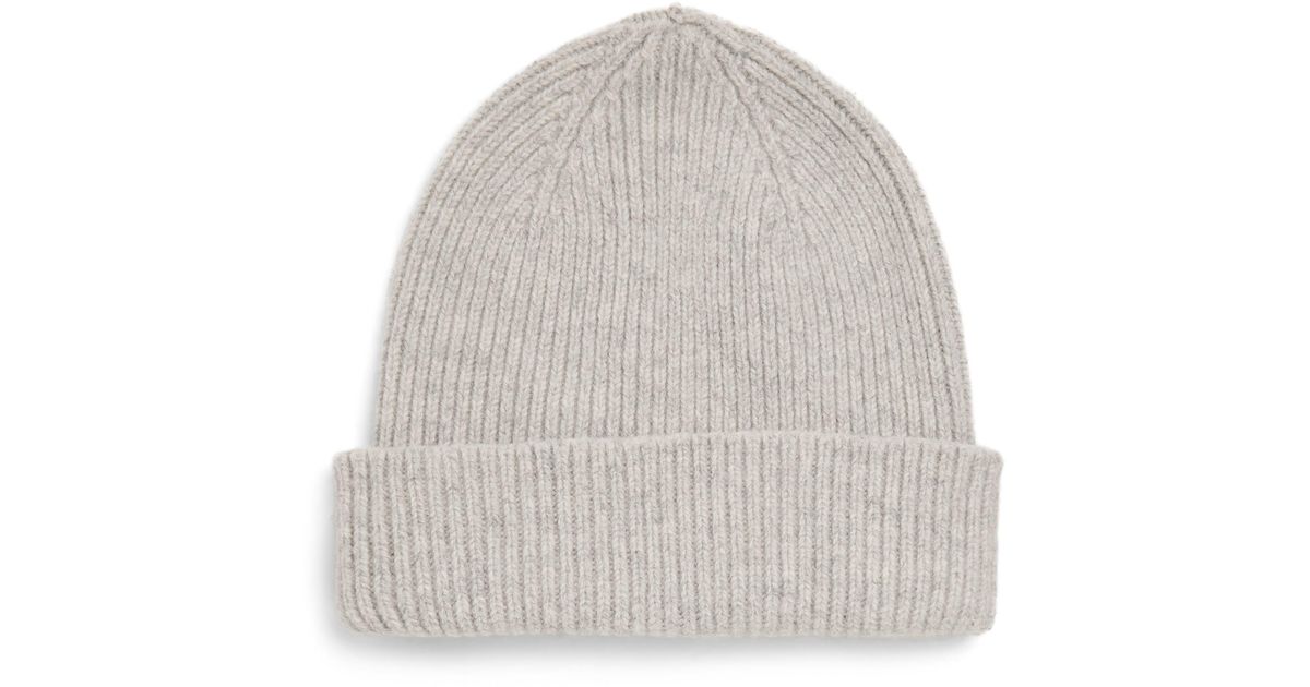 Le Bonnet Ribbed Classic Beanie in Gray for Men | Lyst