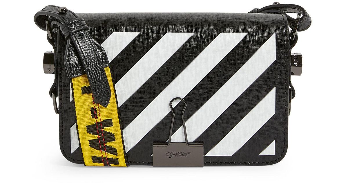 Off-White c/o Virgil Abloh Leather Diagonal Stripe Mini Crossbody Bag ...