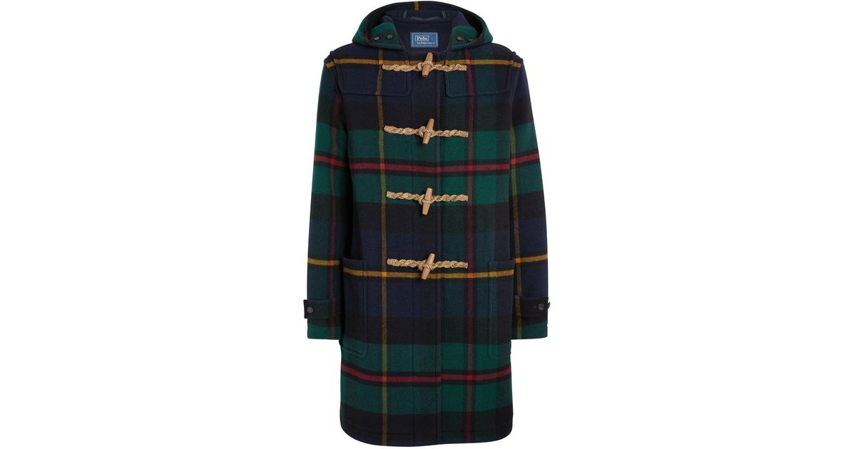 Ralph Lauren Black Watch Tartan Overcoat in Blue for Men Lyst