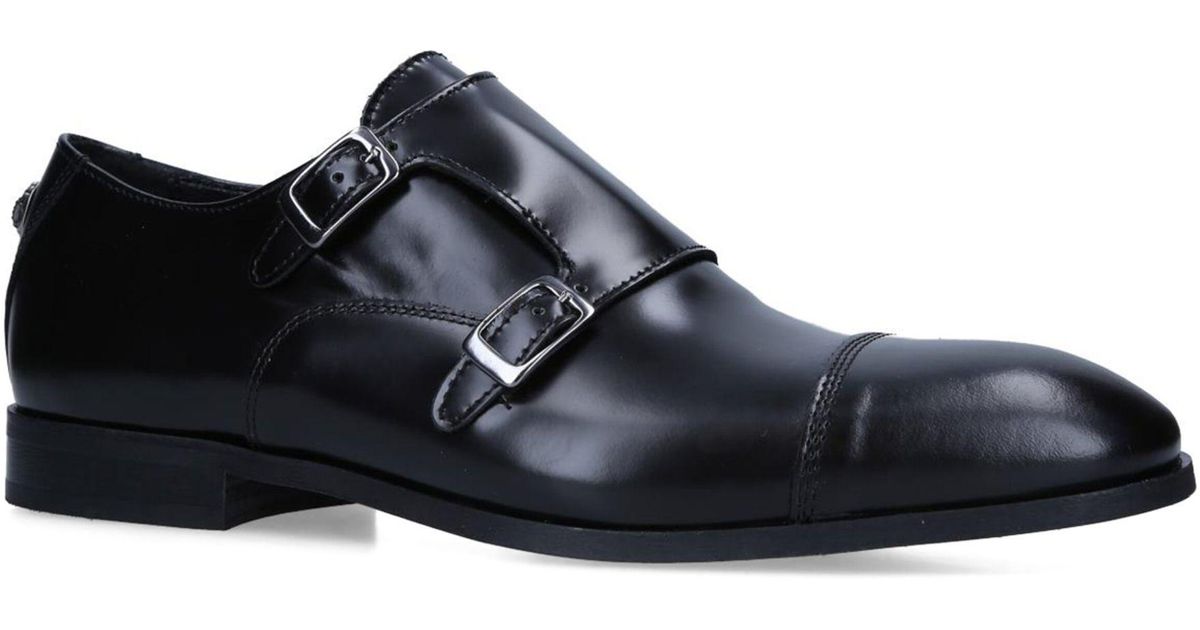 Kurt Geiger Leather Harris Monk Shoes in Black for Men | Lyst Canada