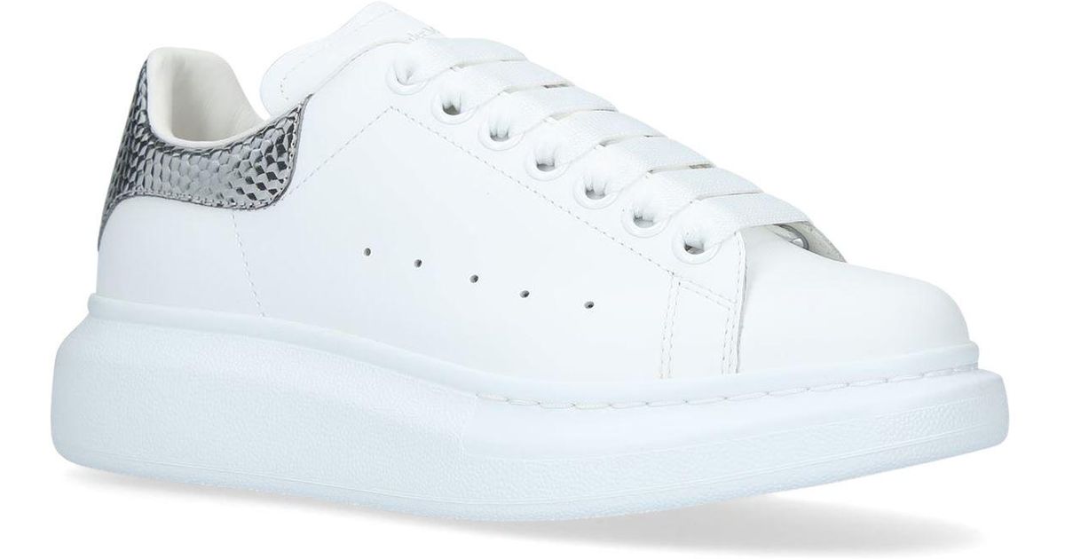 alexander mcqueen leather runway sneakers