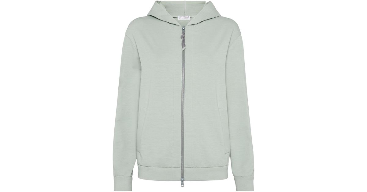 Lightweight white top zip up hoodie