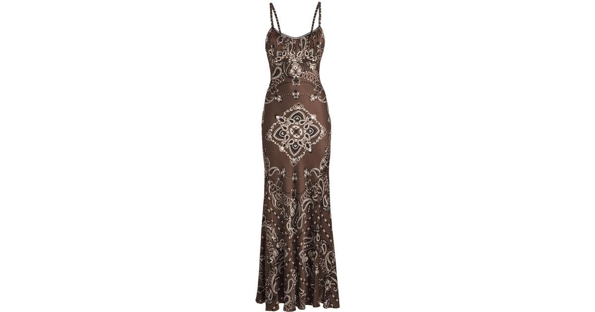 chinese dress ladies BANDANA-PRINT MAXI DRESS – SANDRO Egypt main image 1