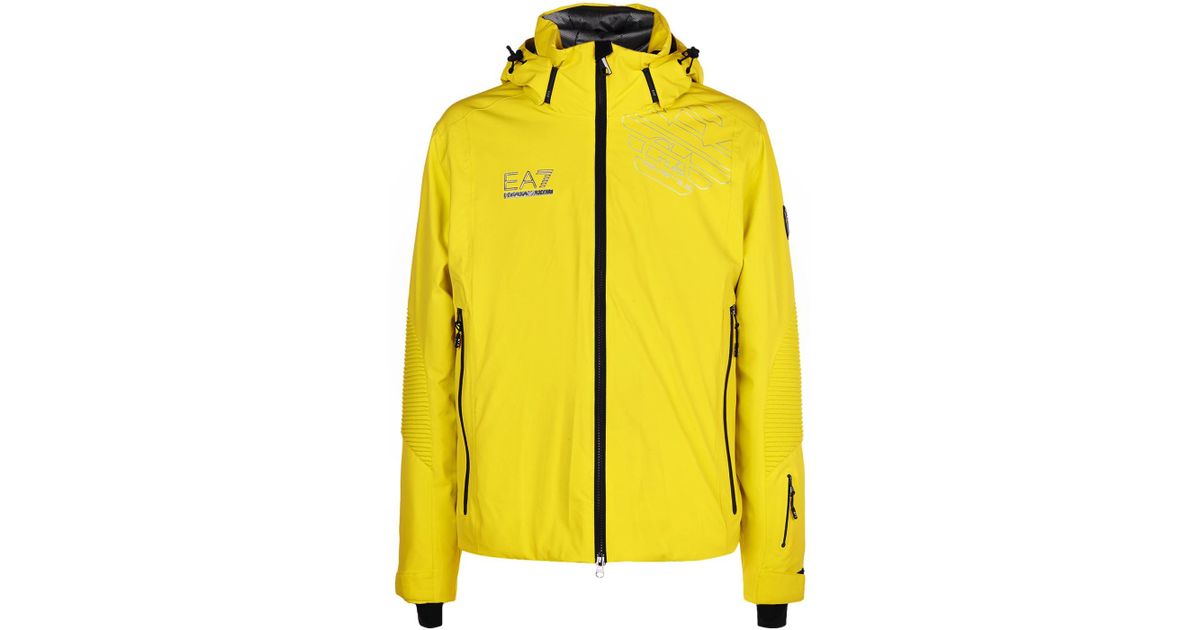Armani Ski Jacket in Yellow for Men - Lyst