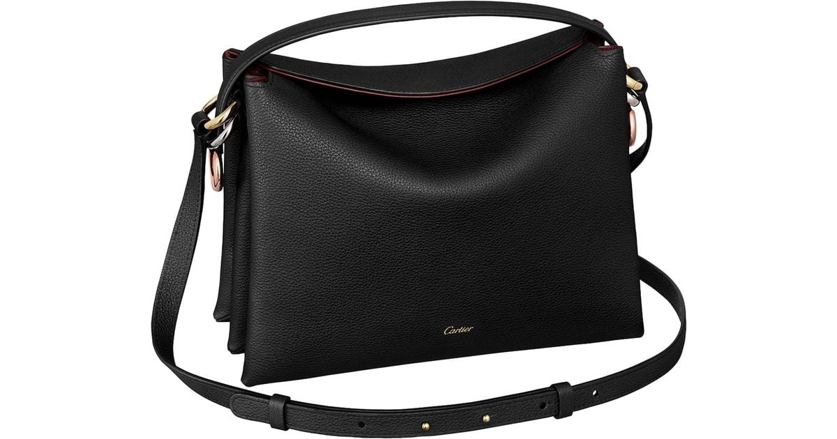First Created Trinity Sign Cartier Calfskin Trinity Shoulder Bag in Black | Lyst UK