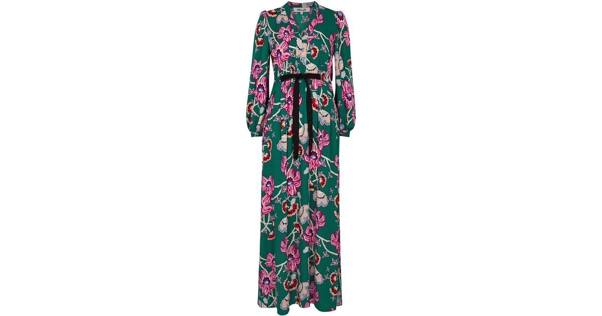Diane von Furstenberg Lilo Floral-print Crepe De Chine Maxi Dress in ...