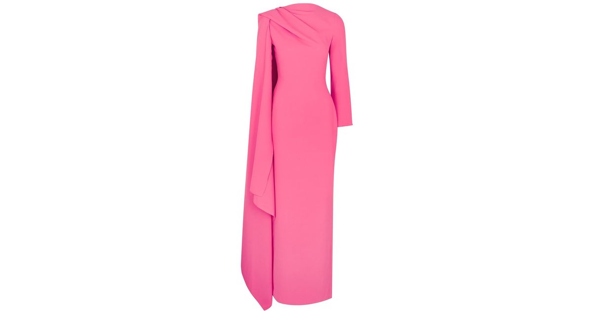 Solace London Lydia Cape-effect Maxi Dress in Pink | Lyst