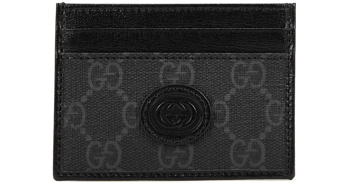 Gucci Canvas Retro Supreme GG Monogrammed Card Holder In Black Lyst UK