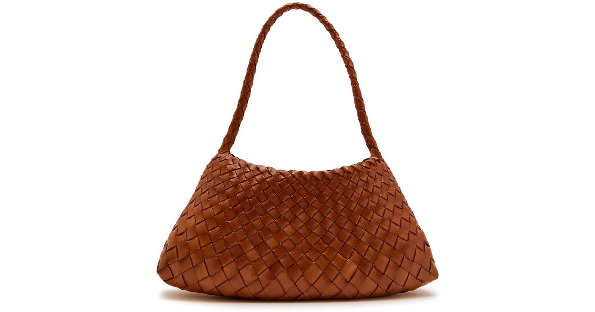 Dragon Diffusion Rosanna Woven Leather Shoulder Bag in Brown | Lyst UK
