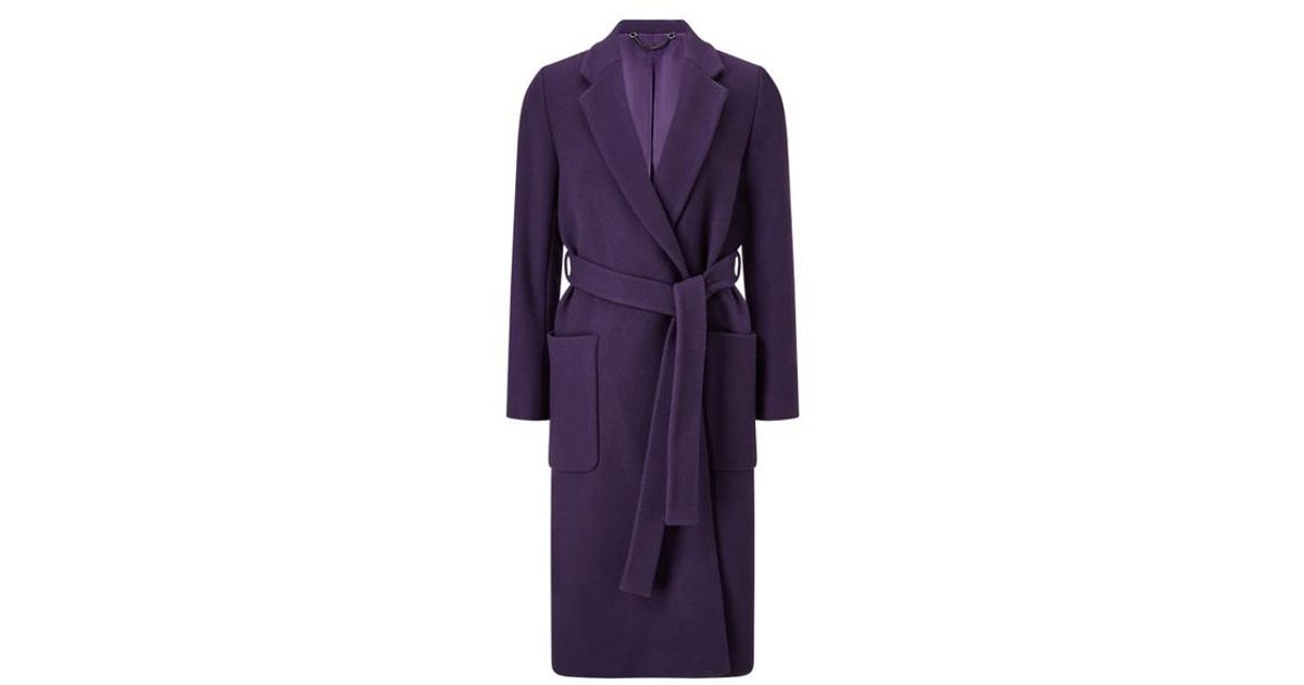 jigsaw narrow belted coat