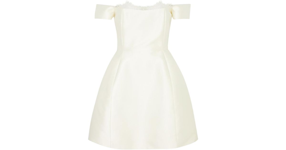 de la vali idiara mini dress IDAIRA MINI DRESS IN IVORY TWILL DE LA VALI OFFICIAL