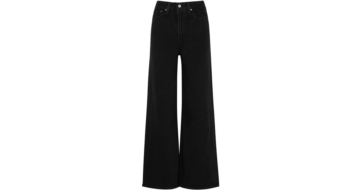 Levi's Ribcage Wide Leg in Black | Lyst