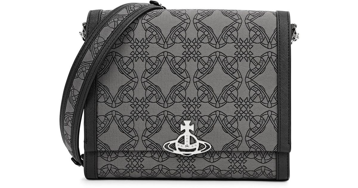 Vivienne Westwood Lucy Medium Panelled Vegan Leather Crossbody Bag in