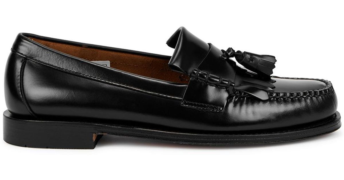 G.H. Bass & Co. Weejun Heritage Layton Ii Moc Kiltie Leather Loafers in Black for Men Lyst