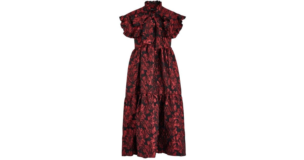 【英国発Sister Jane】Fantasy floral-jacquard satin dress Fantasy Jacquard Maxi Dress – Sister Jane (EU)