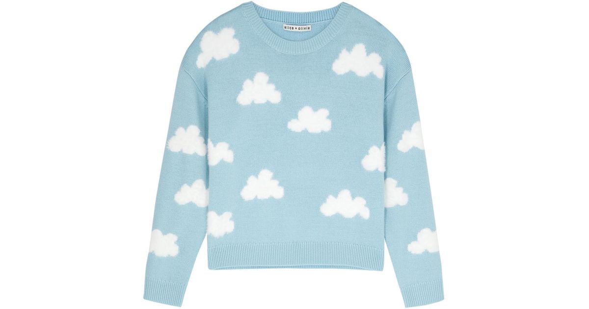 Alice + Olivia Alice + Olivia Gleeson Cloud-intarsia Wool-blend