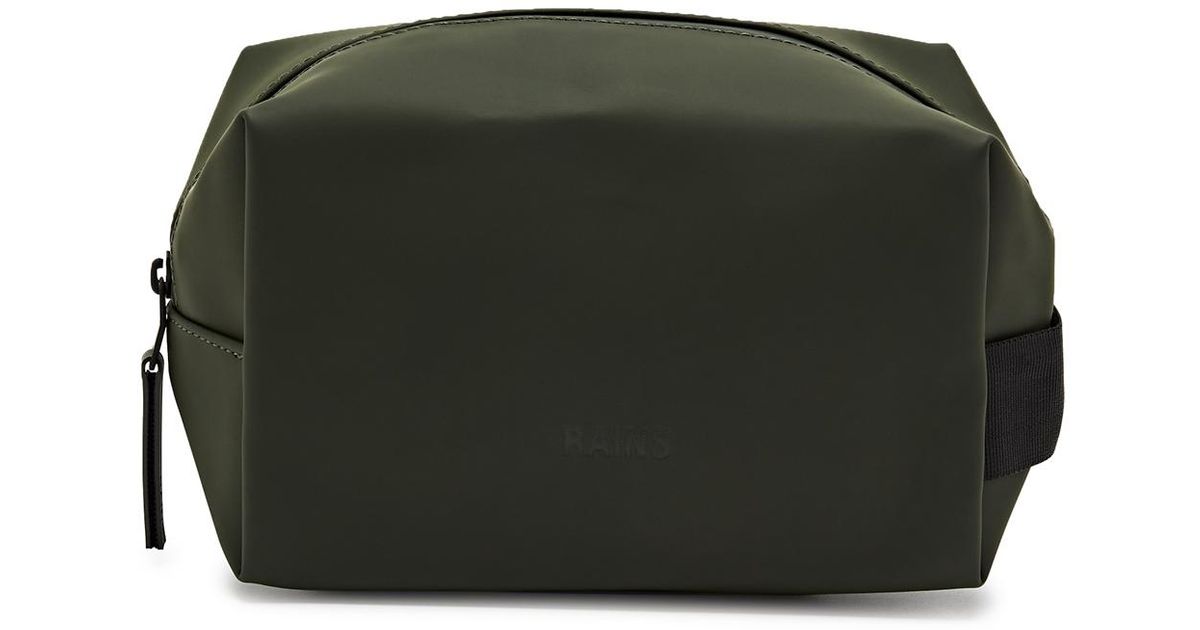 Rains Rubberised Wash Bag in Black for Men Lyst