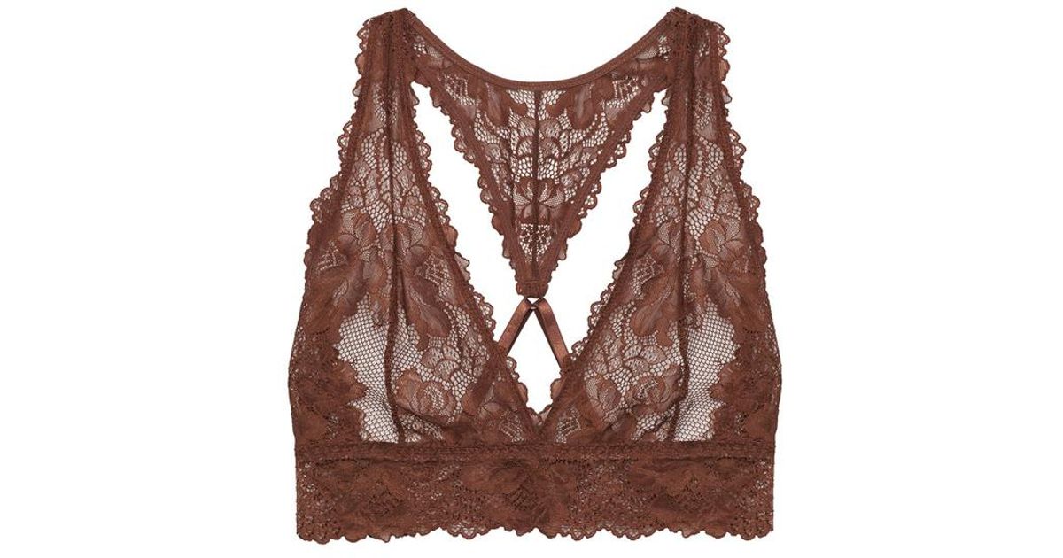 Savage X Fenty Lace Bralette In Dark Brown Brown Lyst