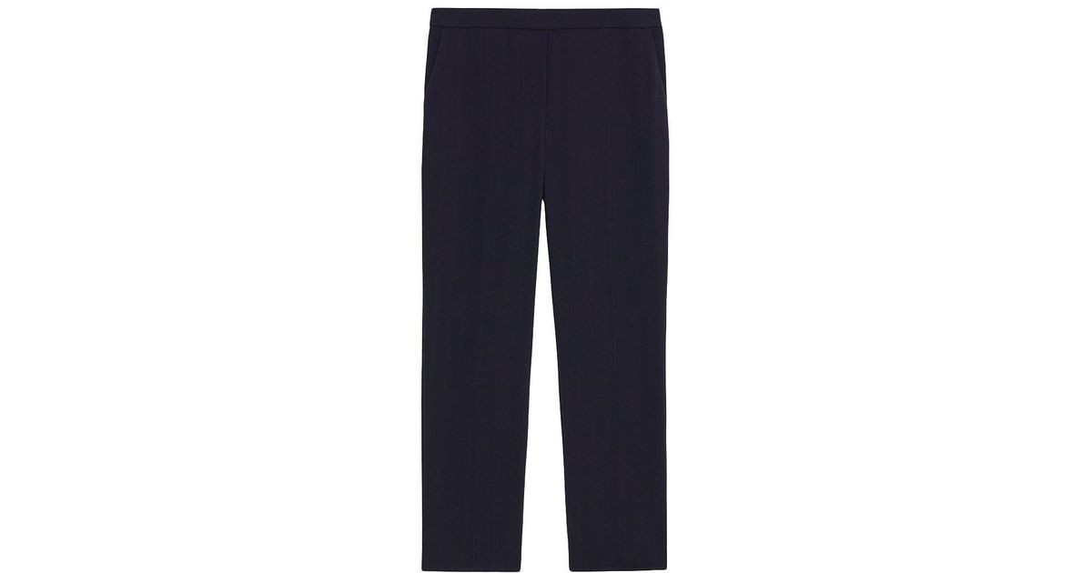 Theory Treeca Pull-on Pant In Striped Admiral Crepe in Deep Navy (Blue ...