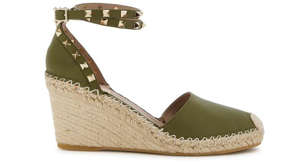 valentino rockstud wedge pump
